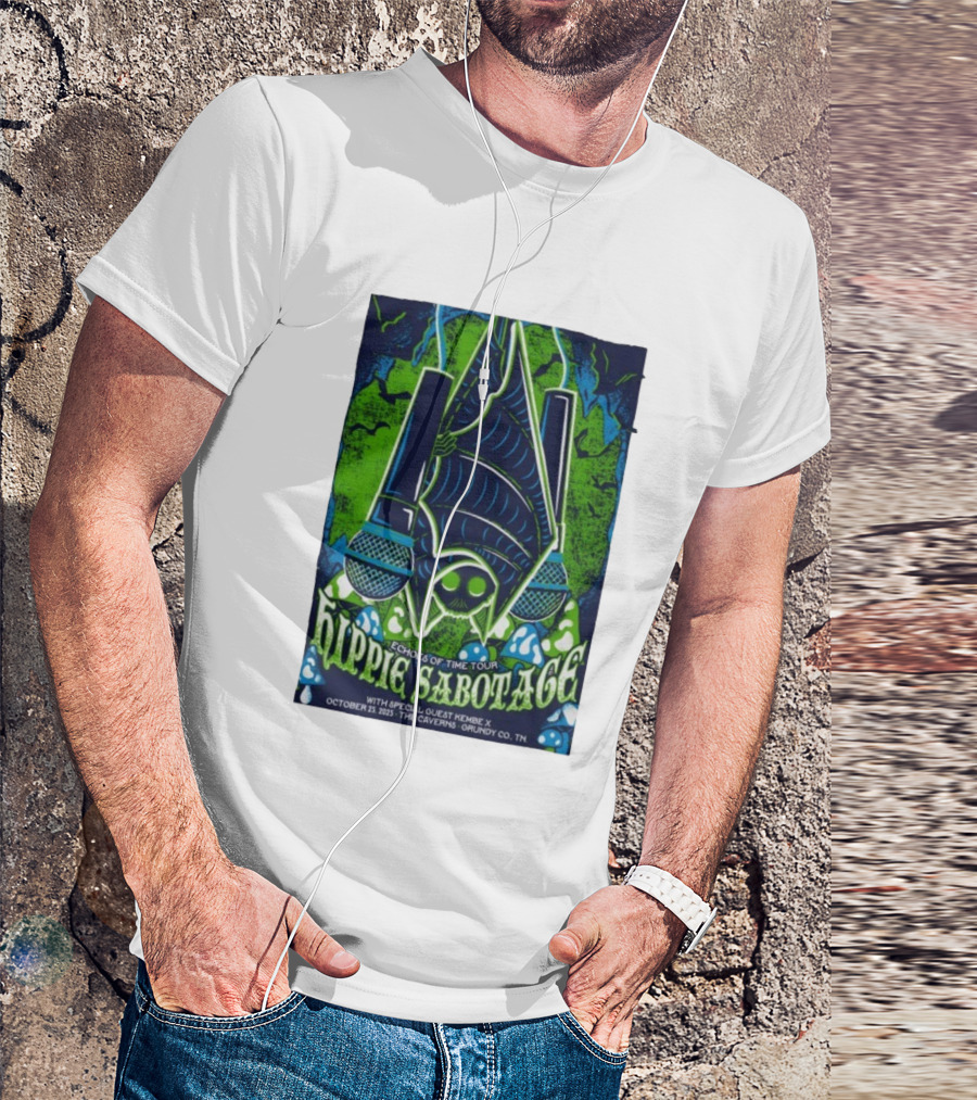 Hippie Sabotage Echoes Of Time Tour With Kembe X October 25 2025 The Caverns Grundy County TN T-Shirt