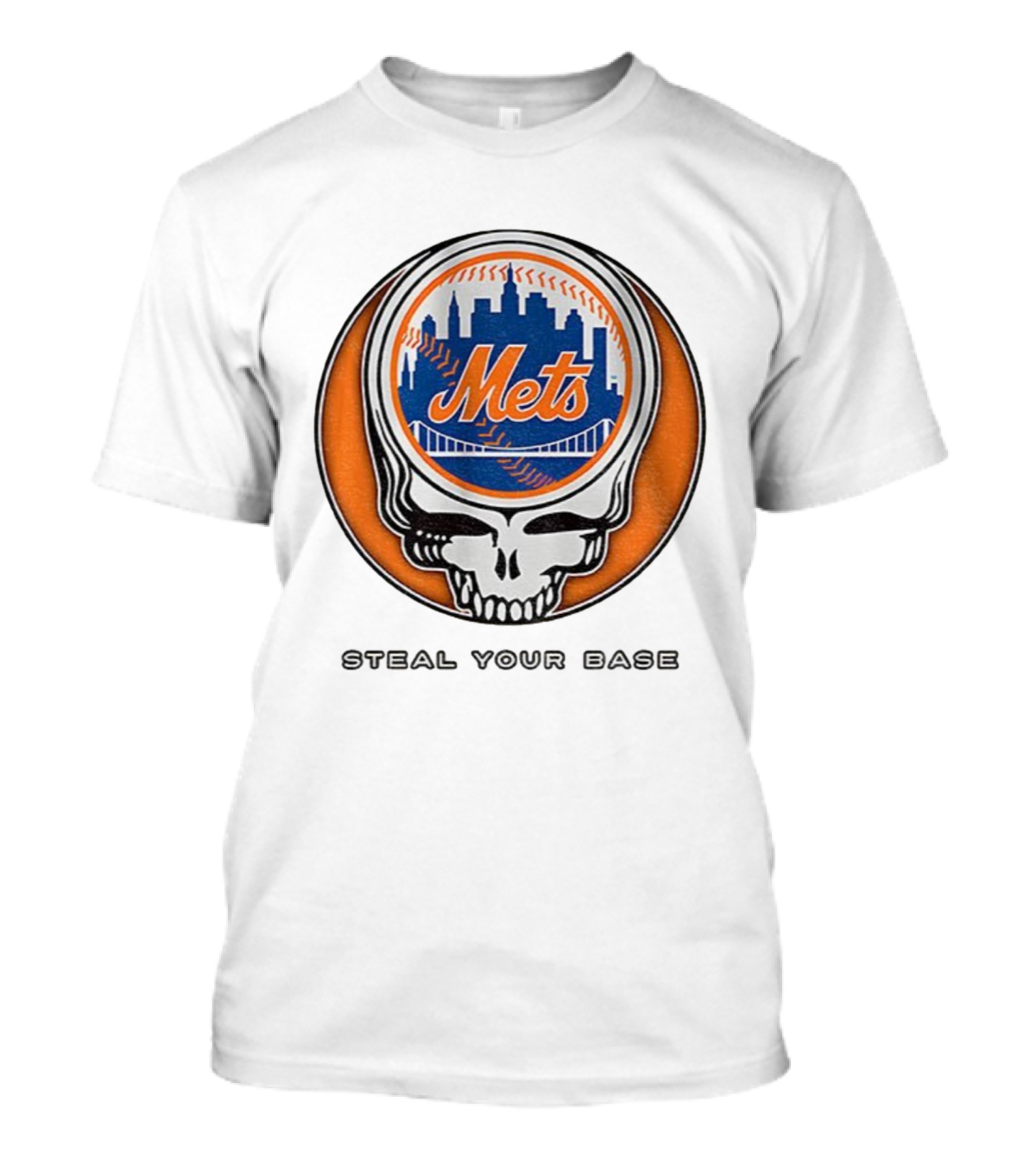 New York Mets Grateful Dead Steal Your Base MLB Skull T-Shirt