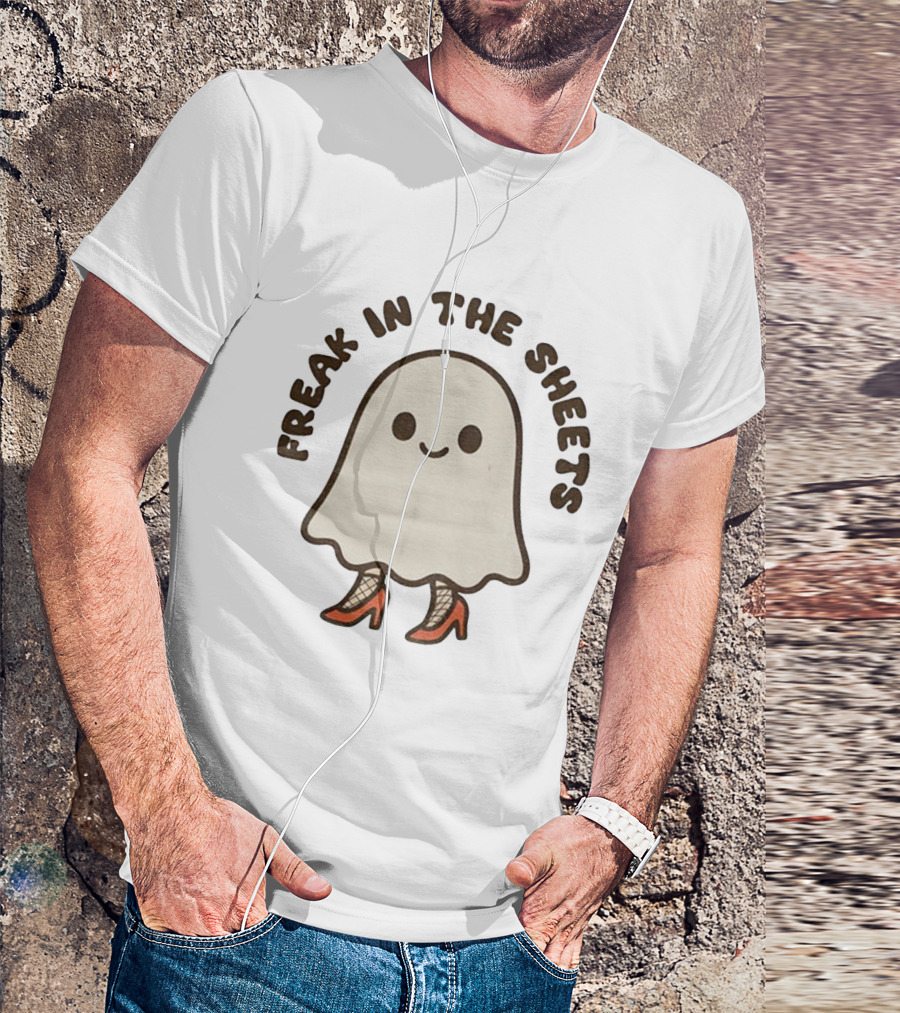 Freak In The Sheets Ghost With Fishnets And Heels T-Shirt