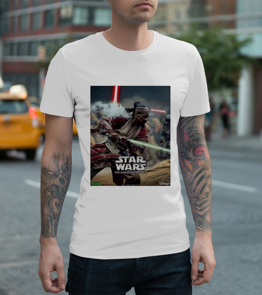 Star Wars The Gangster Menace Snoop Jedi Parody Disney T-Shirt