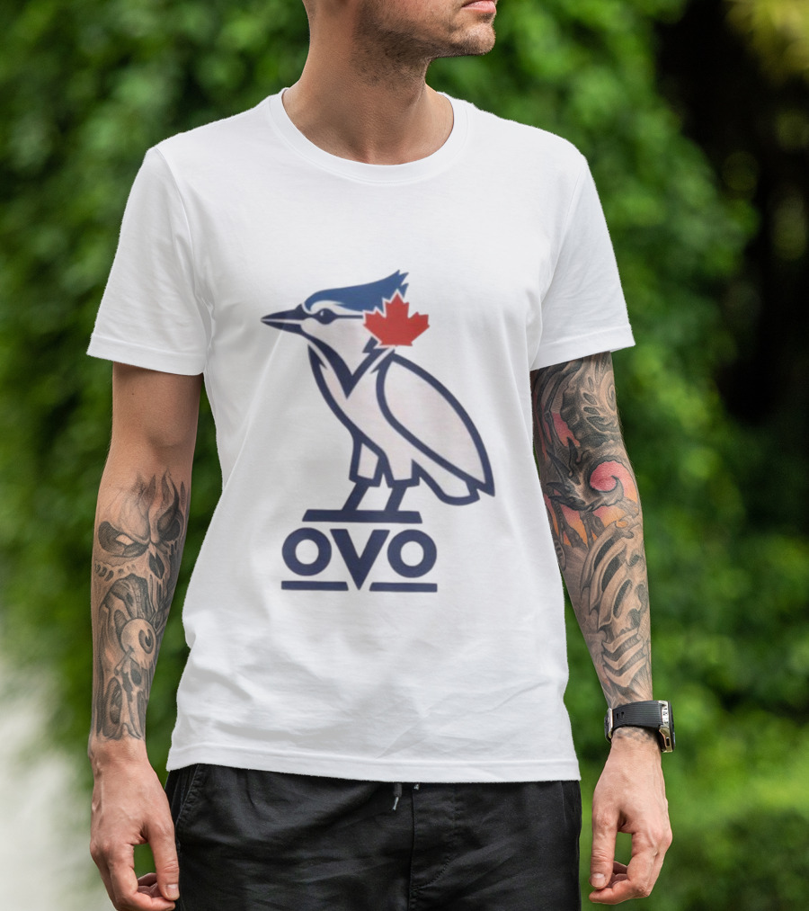 Toronto Blue Jays OVO Owl Maple Leaf Emblem T-Shirt