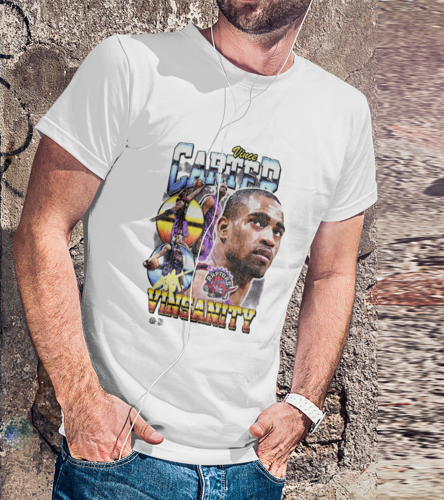 Vince Carter Vinsanity Raptors NBA Vintage Collage T-Shirt