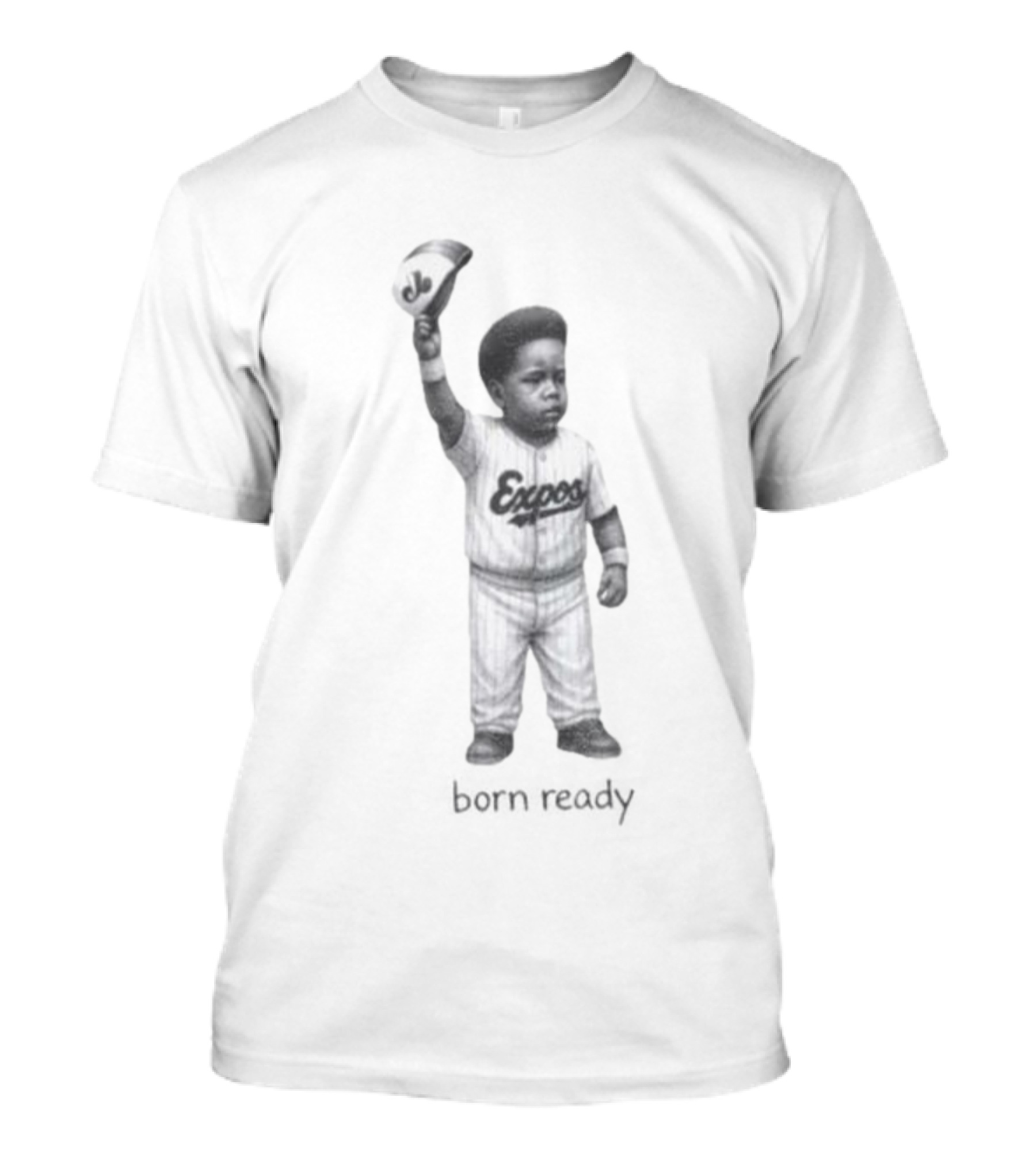 Born Ready Vladimir Guerrero Jr Baby Expos Baseball Cap Raised T-Shirt