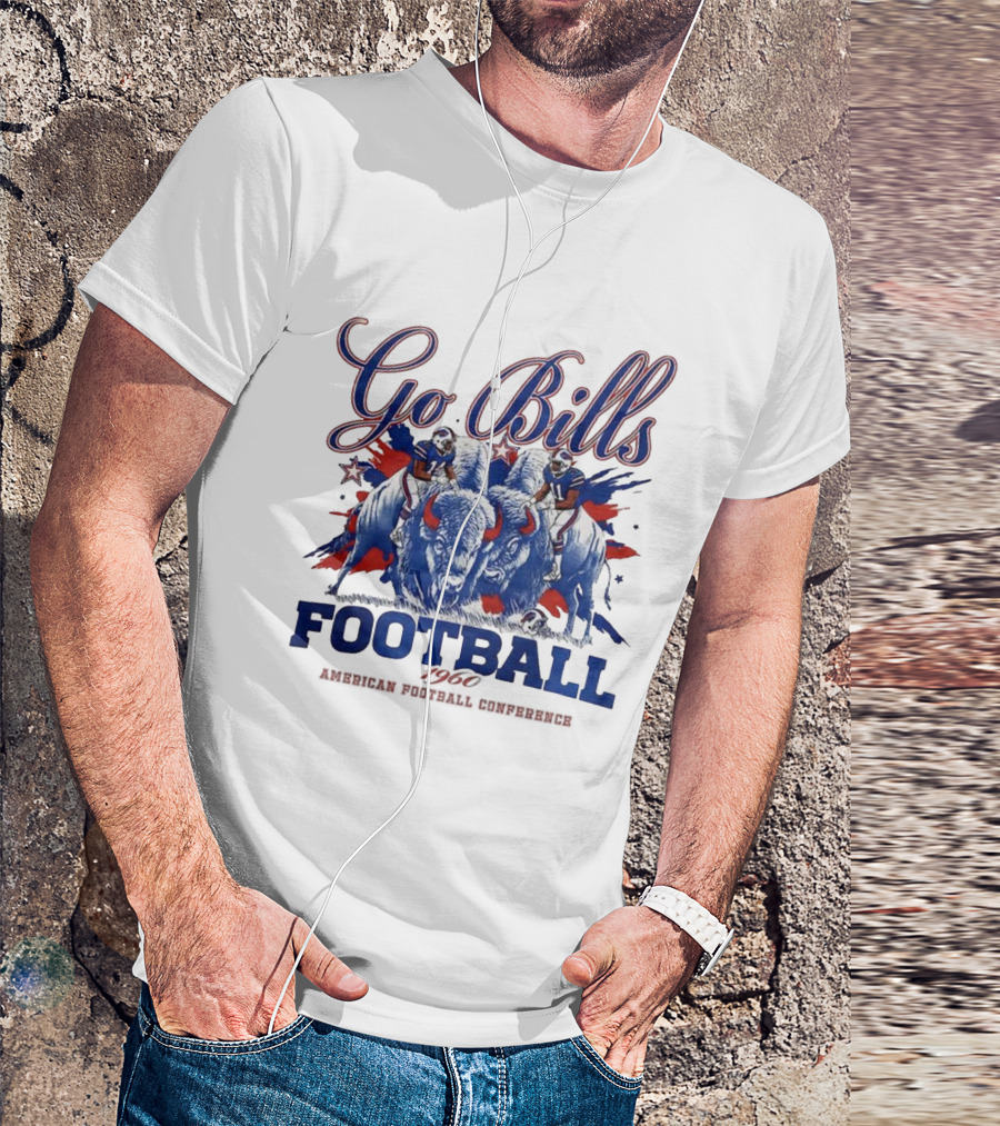 Go Bills Football Buffalo 1960 American Football Conference Vintage Athletes T-Shirt