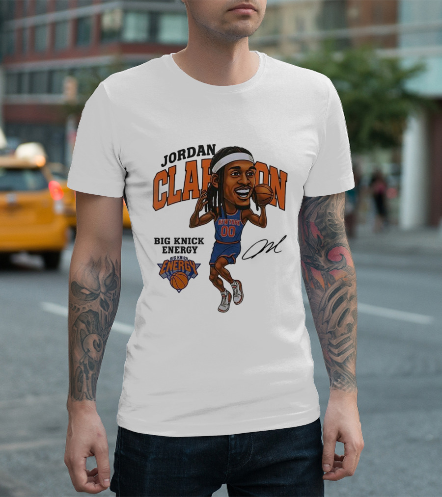 Jordan Clarkson New York 00 Energy Knicks Basketball T-Shirt