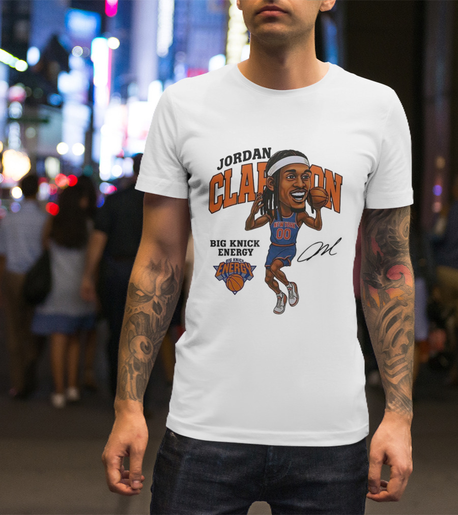 Jordan Clarkson New York 00 Energy Knicks Basketball T-Shirt