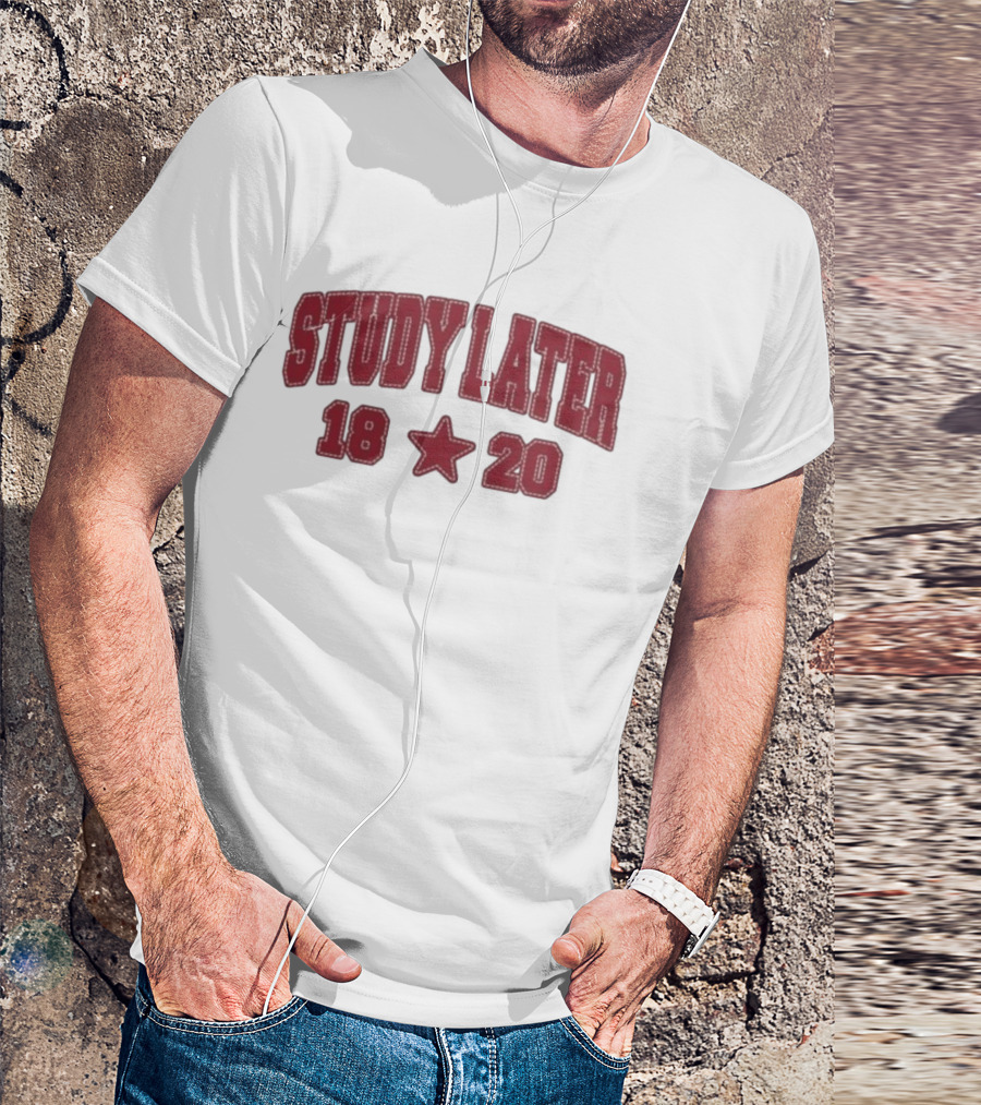 Indiana Hoosiers Study Later Star 18 20 T-Shirt