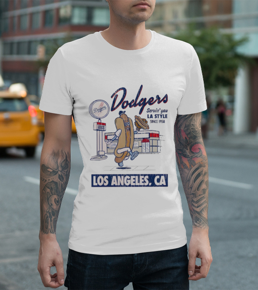 Los Angeles Dodgers Deli Dog Specialty Los Angeles CA Since 1962 T-Shirt