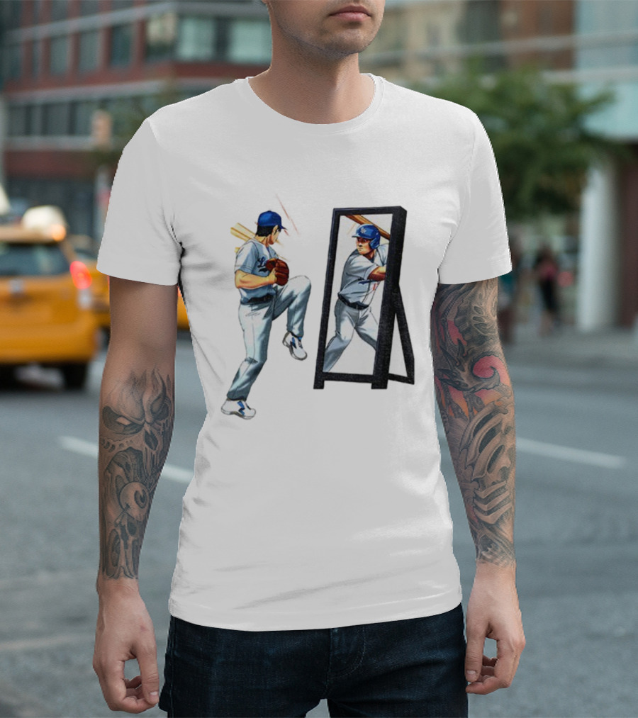 Los Angeles Dodgers Welcome To The Sho Shohei Ohtani Mirror Baseball Pitcher Batter T-Shirt