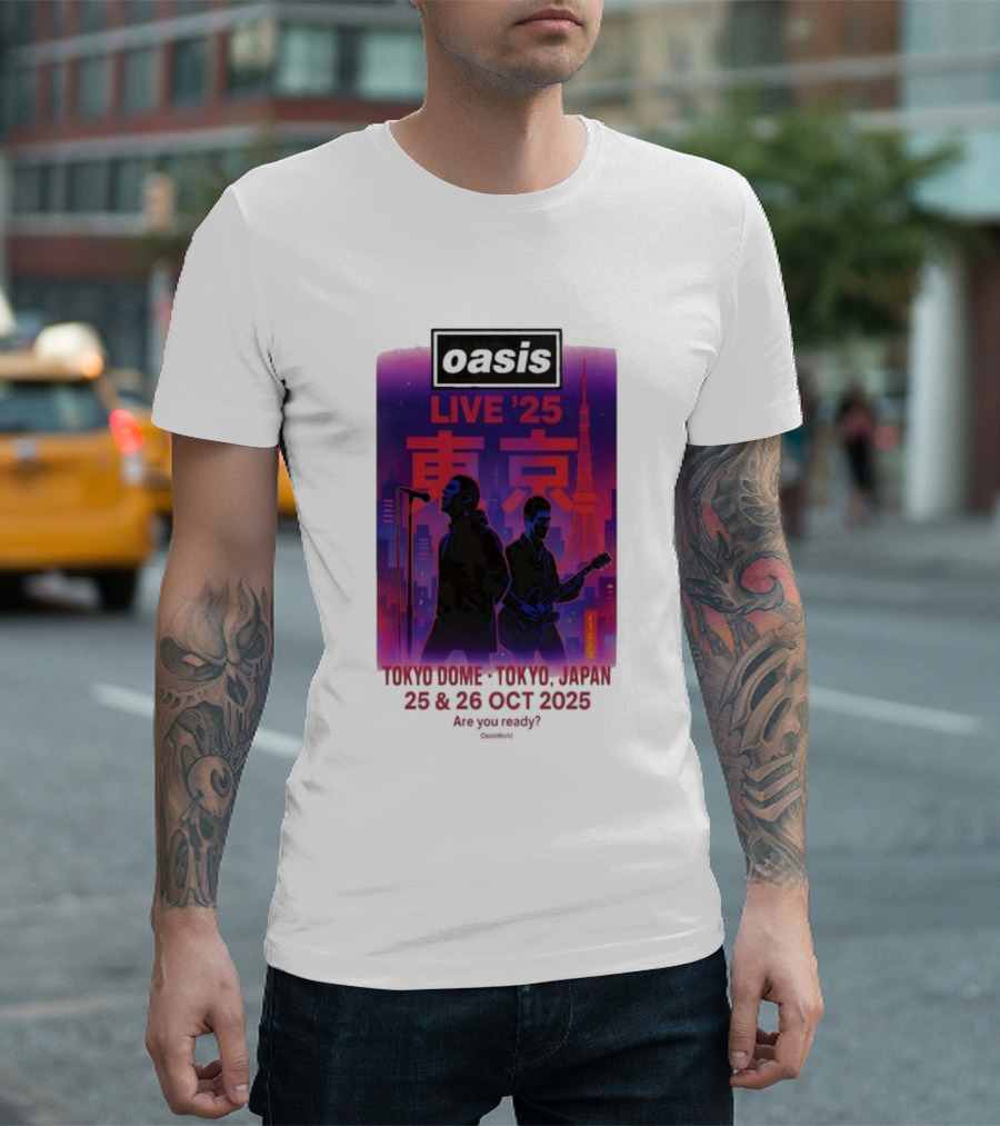 Oasis Live 2025 Tokyo Concert At Tokyo Dome October 25-26 Japan T-Shirt