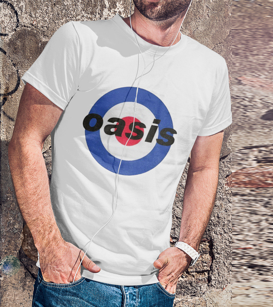 Oasis Mod Roundel Brit Pop Icon Style T-Shirt