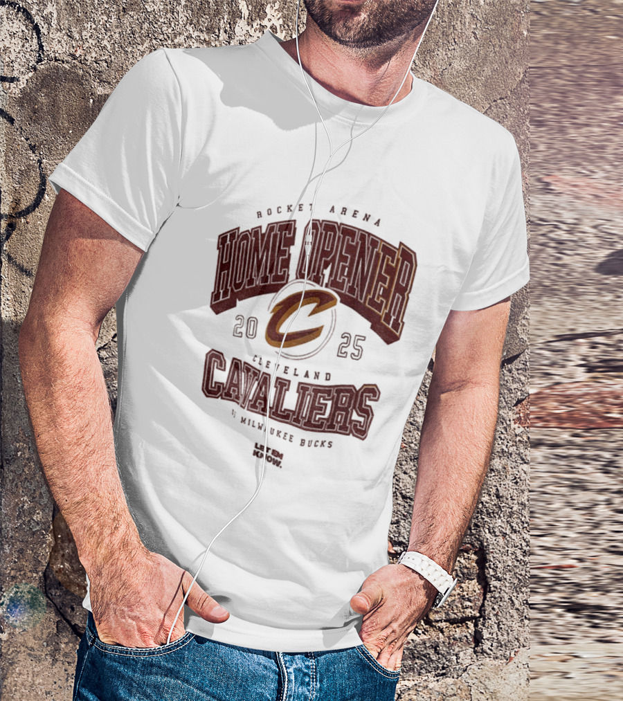 Rocket Arena Cleveland Cavaliers Vs Milwaukee Bucks 2025 Home Opener Let Em Know T-Shirt