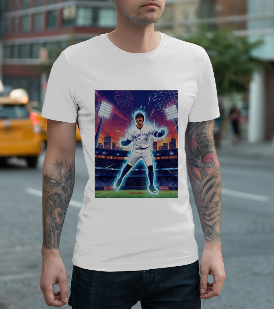 George Springer Blue Jays Fireworks Stadium Celebration Springer Dinger T-Shirt