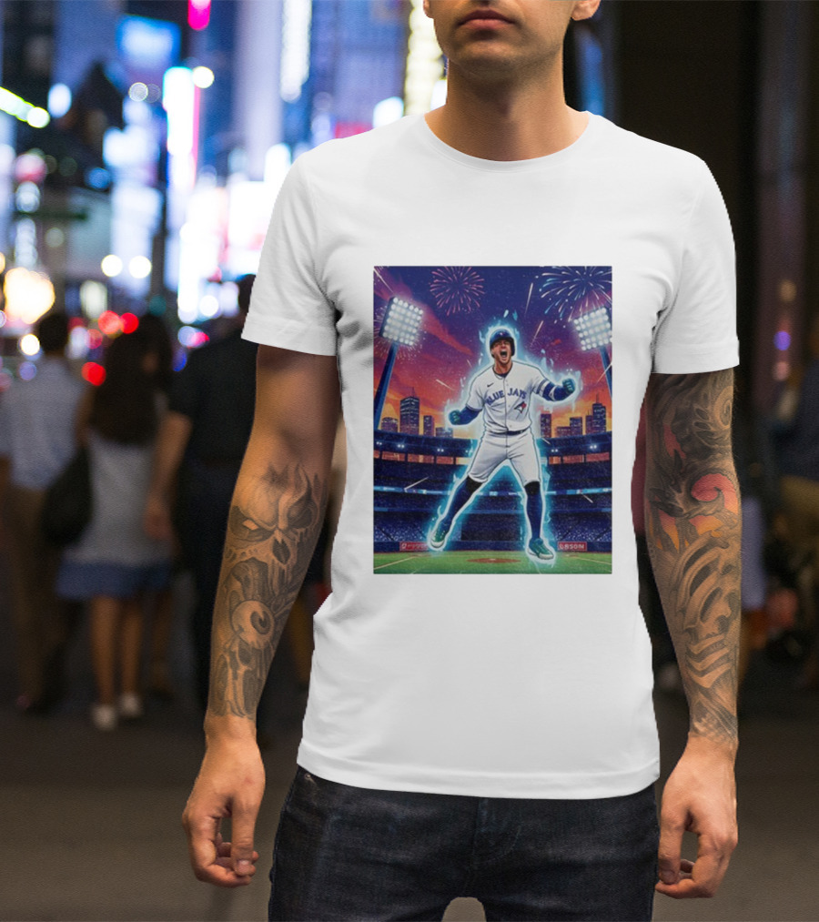 George Springer Blue Jays Fireworks Stadium Celebration Springer Dinger T-Shirt