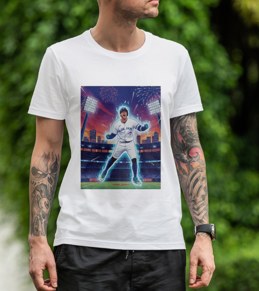 George Springer Blue Jays Fireworks Stadium Celebration Springer Dinger T-Shirt