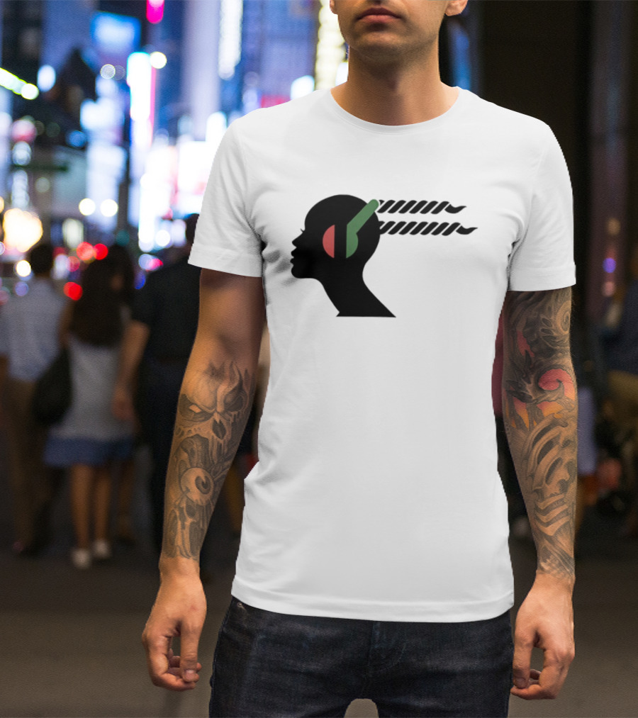 Jeffrey Wright Highest 2 Lowest Stackin’ Hits Records Silhouette With Headphones T-Shirt