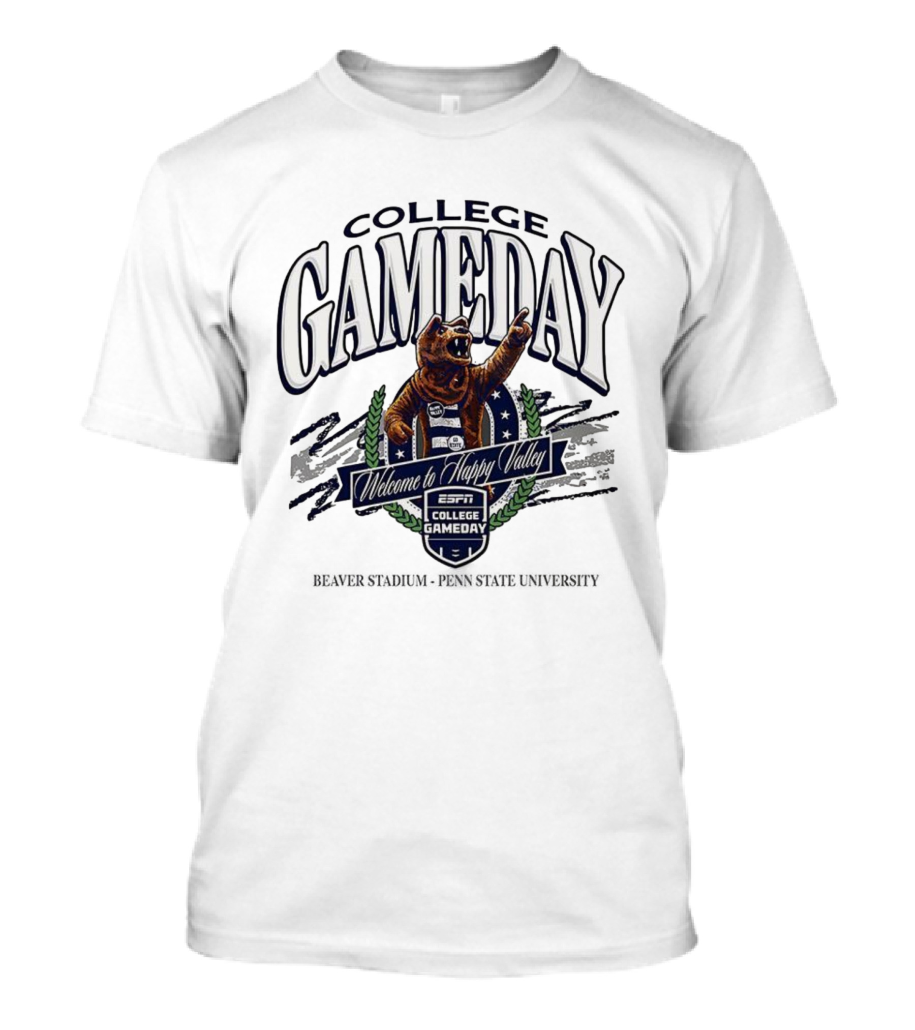 Penn State Nittany Lions ESPN College Gameday Welcome To Happy Valley 2025 Mascot T-Shirt