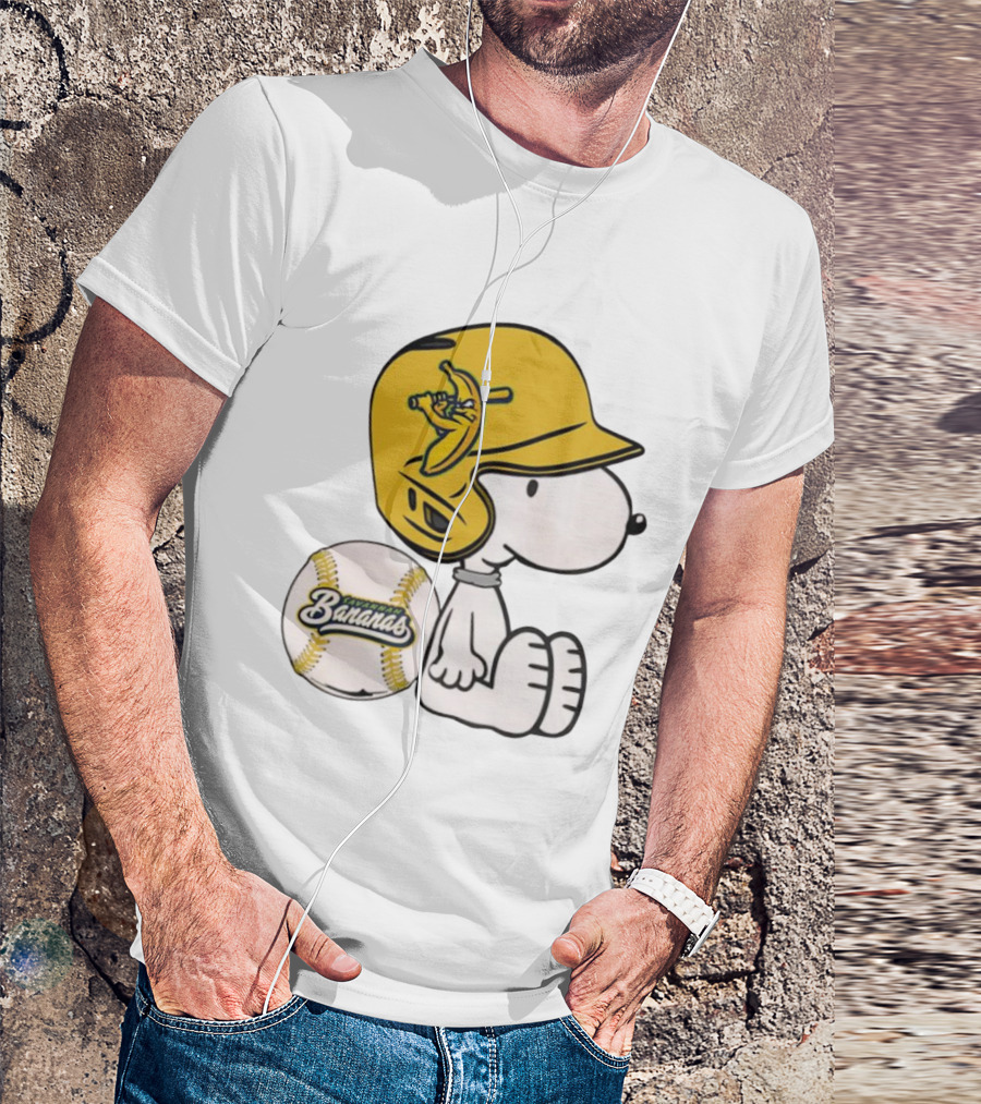 Snoopy Savannah Bananas Baseball Helmet And Ball T-Shirt