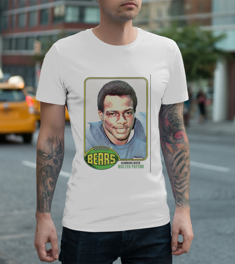 Walter Payton Bears NFL Trading Card Football Image T-Shirt