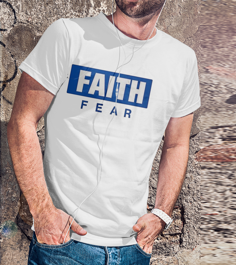 FAITH Over Fear Bold Block Lettering T-Shirt