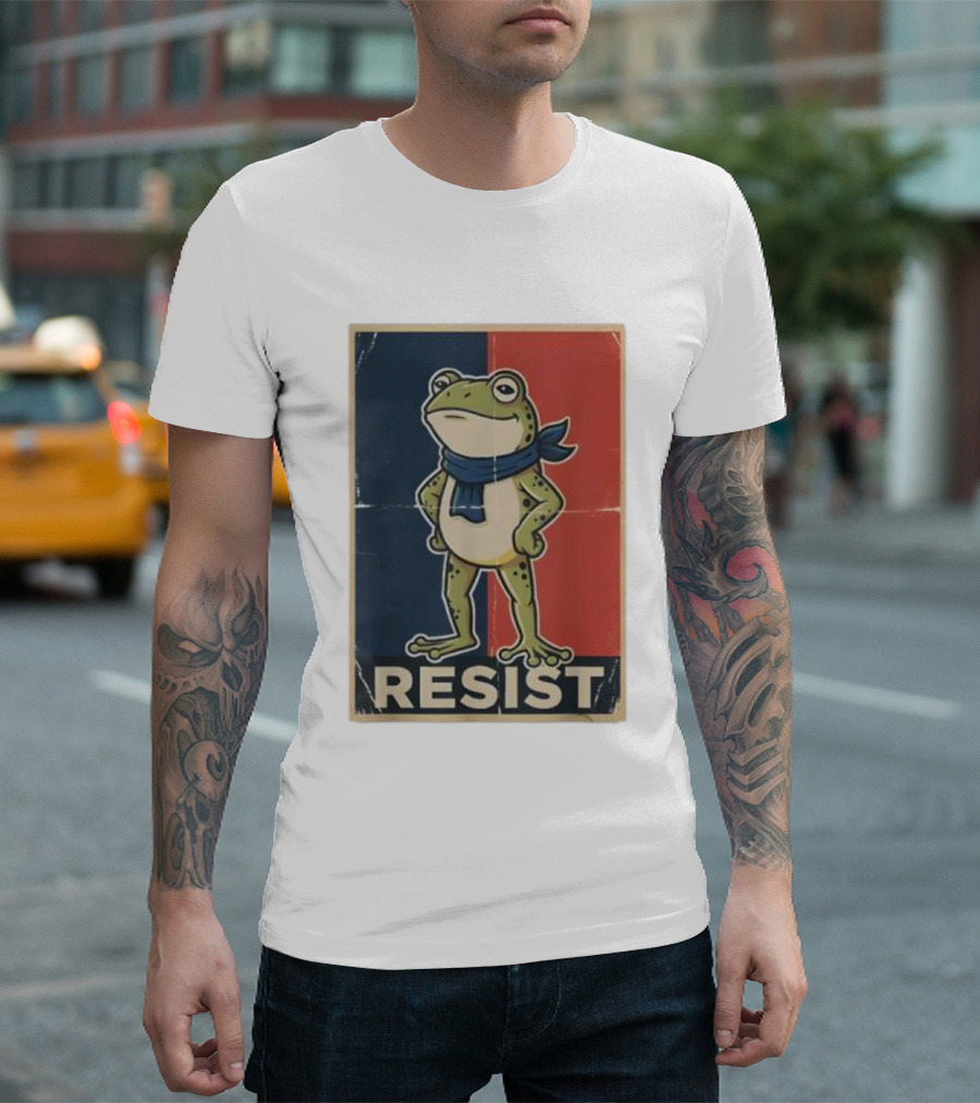 Resist Frog Stand No Kings Day T-Shirt