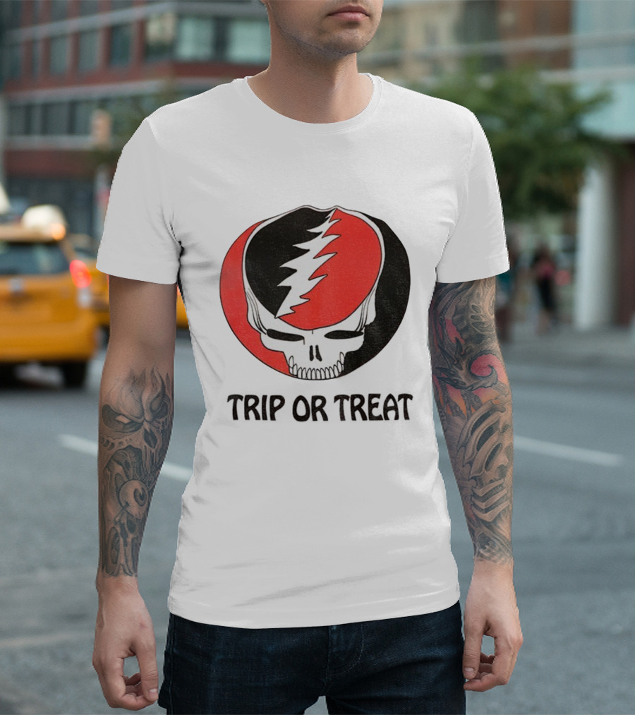 Grateful Dead Skull Trip Or Treat Halloween T-Shirt