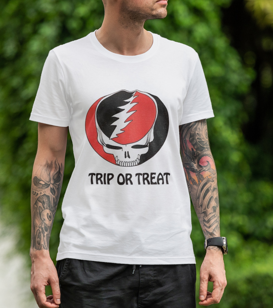 Grateful Dead Skull Trip Or Treat Halloween T-Shirt