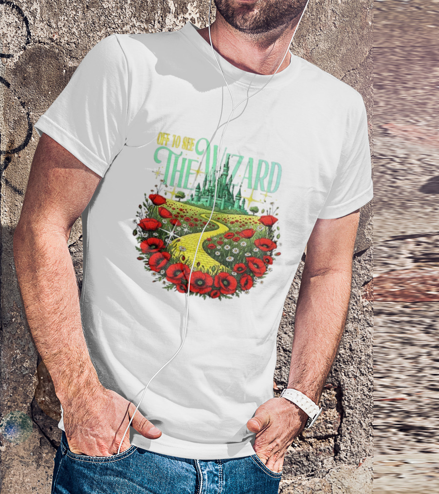 Off To See The Wizard Yellow Brick Road Castle Poppies T-Shirt