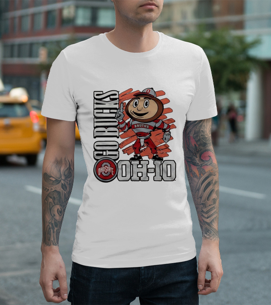 Ohio State Buckeyes Brutus Mascot Go Bucks OH-IO T-Shirt