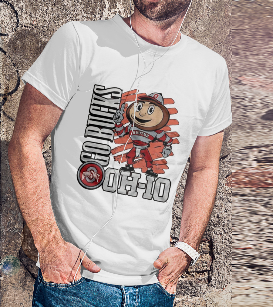 Ohio State Buckeyes Brutus Mascot Go Bucks OH-IO T-Shirt
