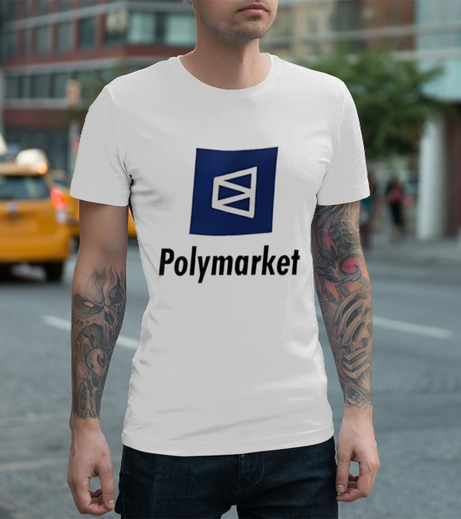 Polymarket Prediction Market Symbol Blue Background T-Shirt