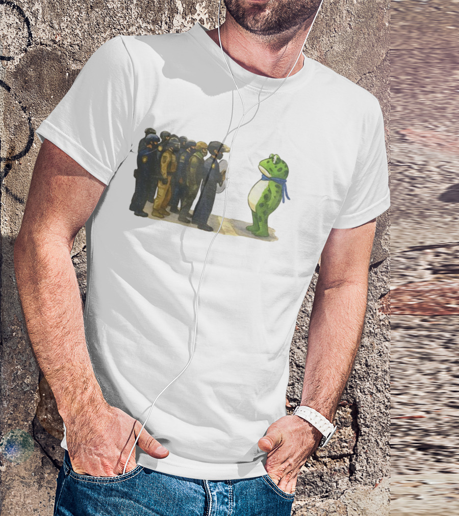 Portland Freedom Frog Anti Ice Resistance Protest Scene T-Shirt