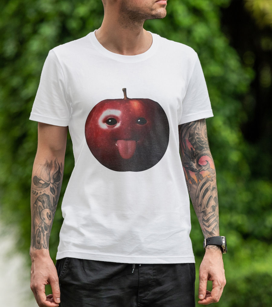 Silly AI Generated Apple Meme With Tongue Out T-Shirt