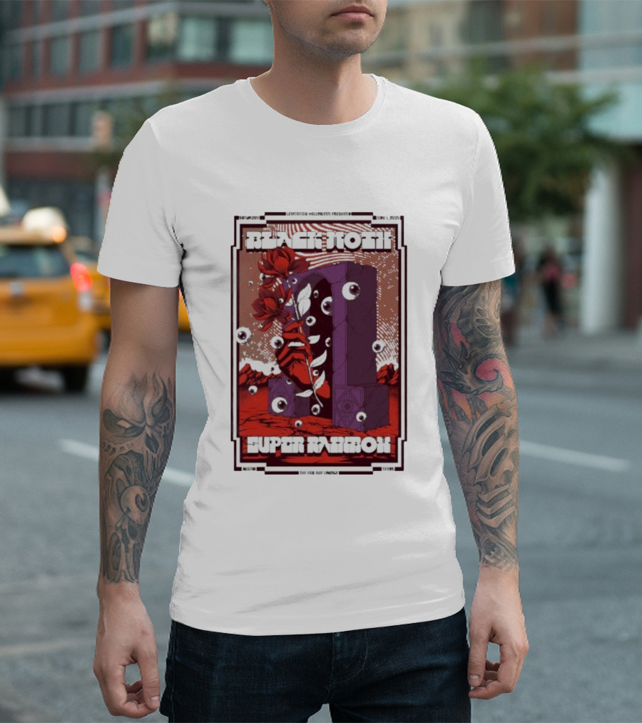 Levitational Hallucination Austin Black Moth Super Rainbow Event Nov 1 2025 T-Shirt