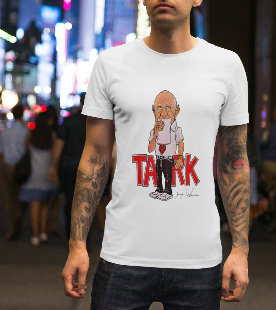 Jerry Tarkanian UNLV Runnin' Rebels TARK Shark Coach Caricature T-Shirt