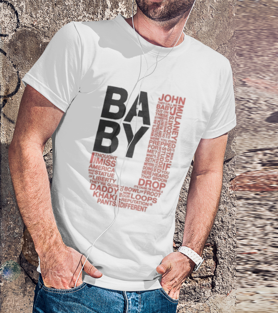 John Mulaney BABY J Tour Words And Quotes T-Shirt