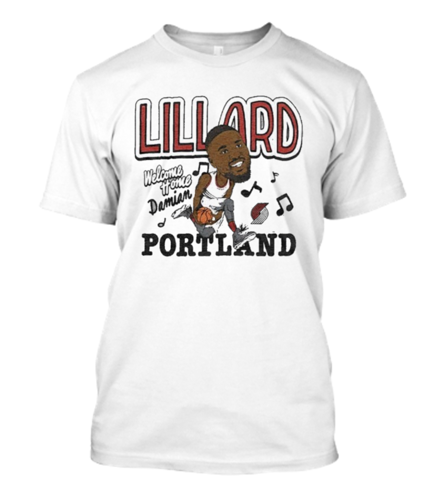 Portland Lillard Welcome Home Damian Trail Blazers T-Shirt