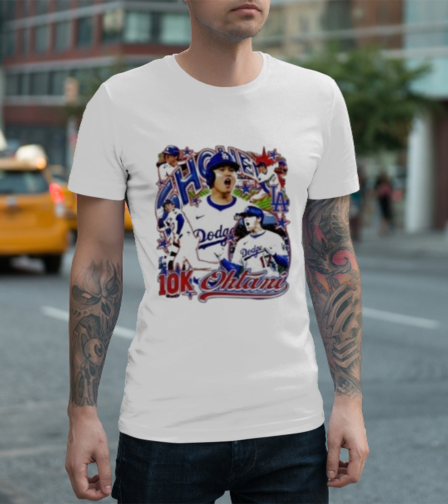 Shohei Ohtani 10K Dodgers Baseball LA Stars 17 T-Shirt