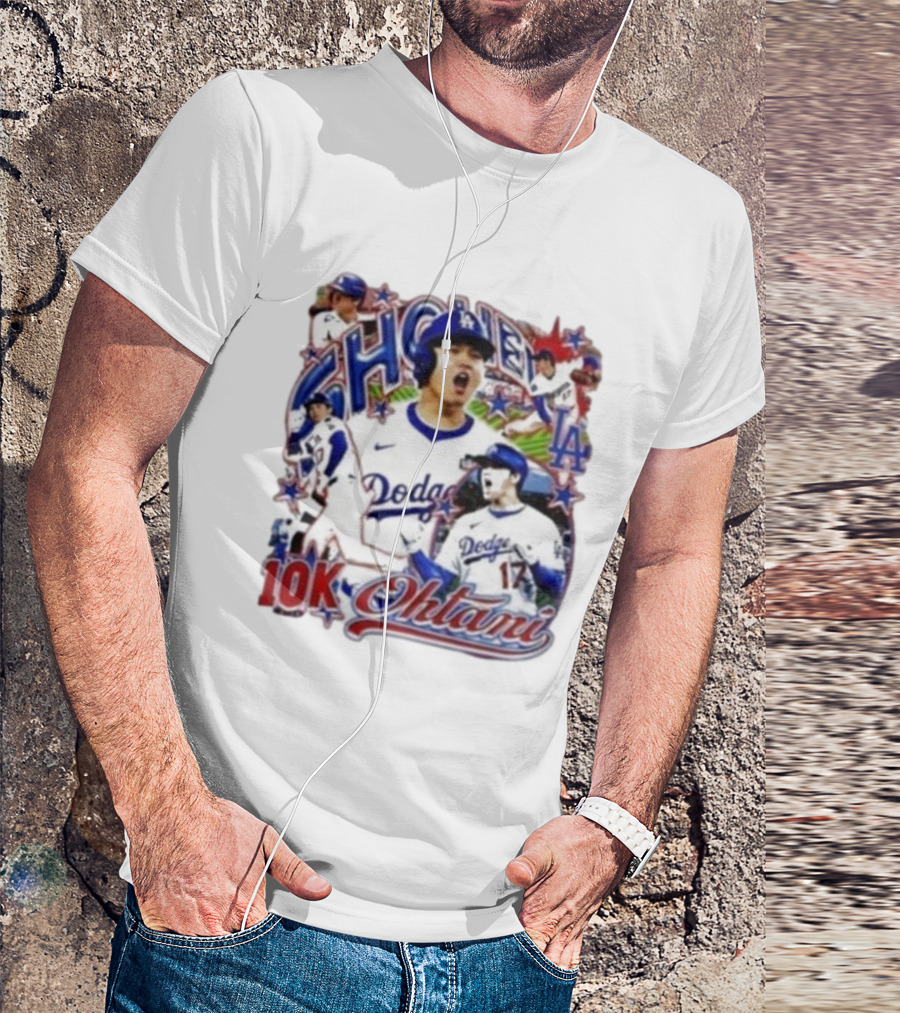 Shohei Ohtani 10K Dodgers Baseball LA Stars 17 T-Shirt