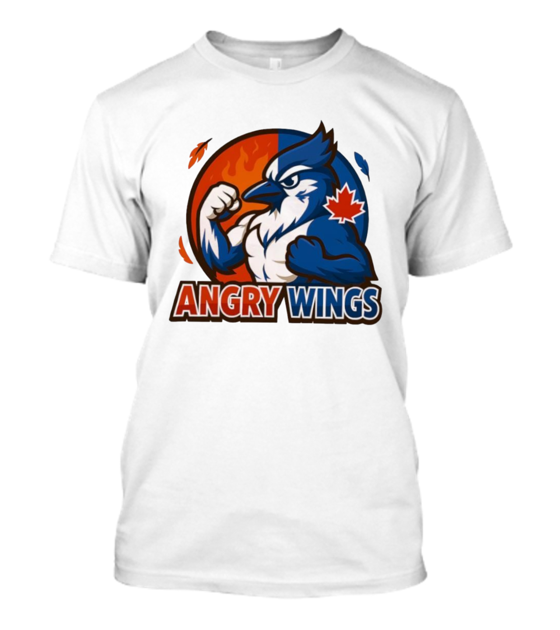 Toronto Blue Jays Angry Wings Mascot Maple Leaf T-Shirt