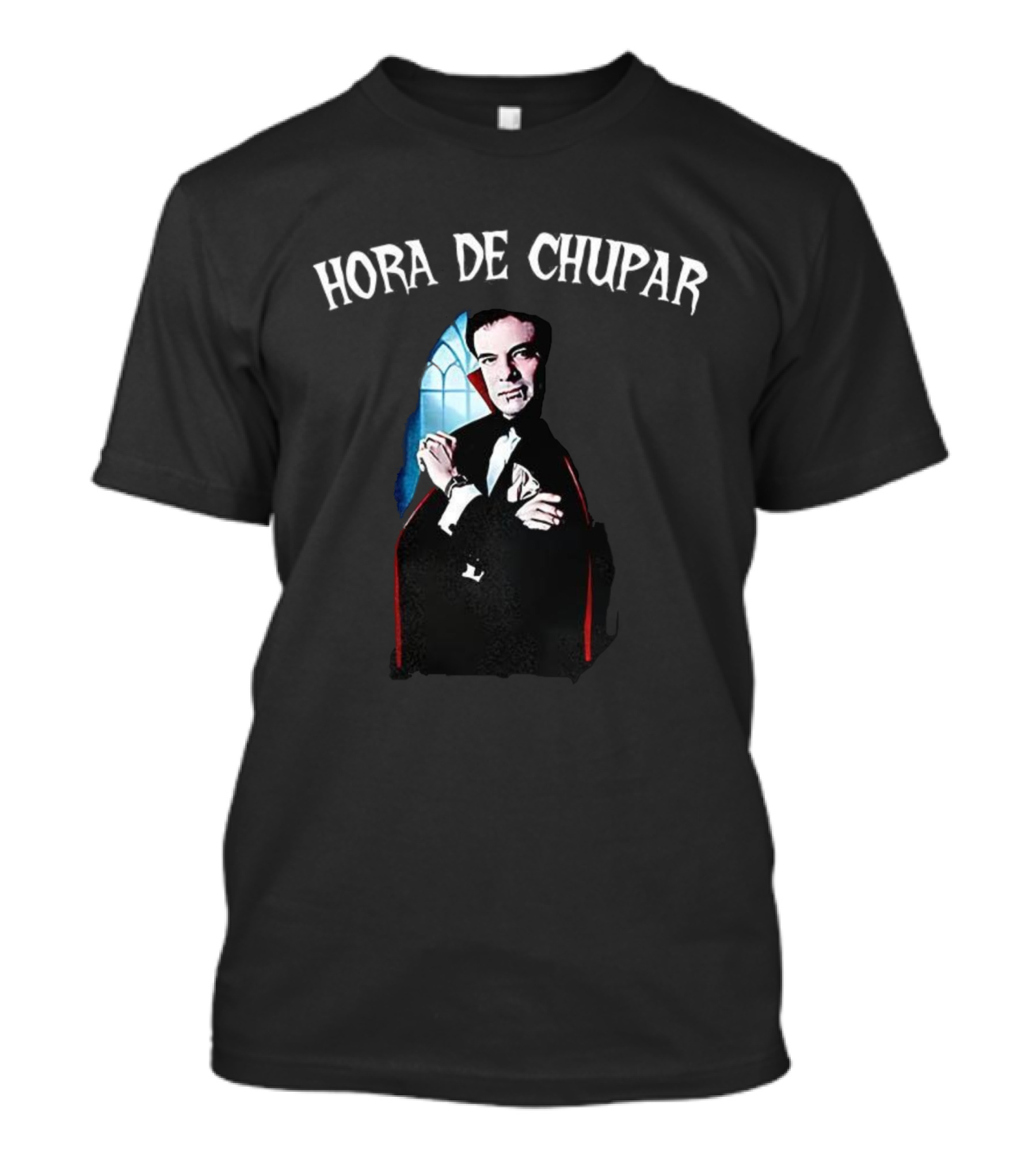 Hora De Chupar Count Dracula Classic Gothic Vampire Design T-Shirt