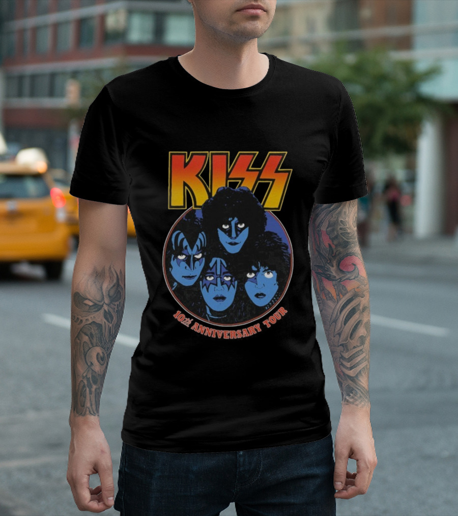 Kiss 10th Anniversary Tour Klassics 2025 Band Faces T-Shirt