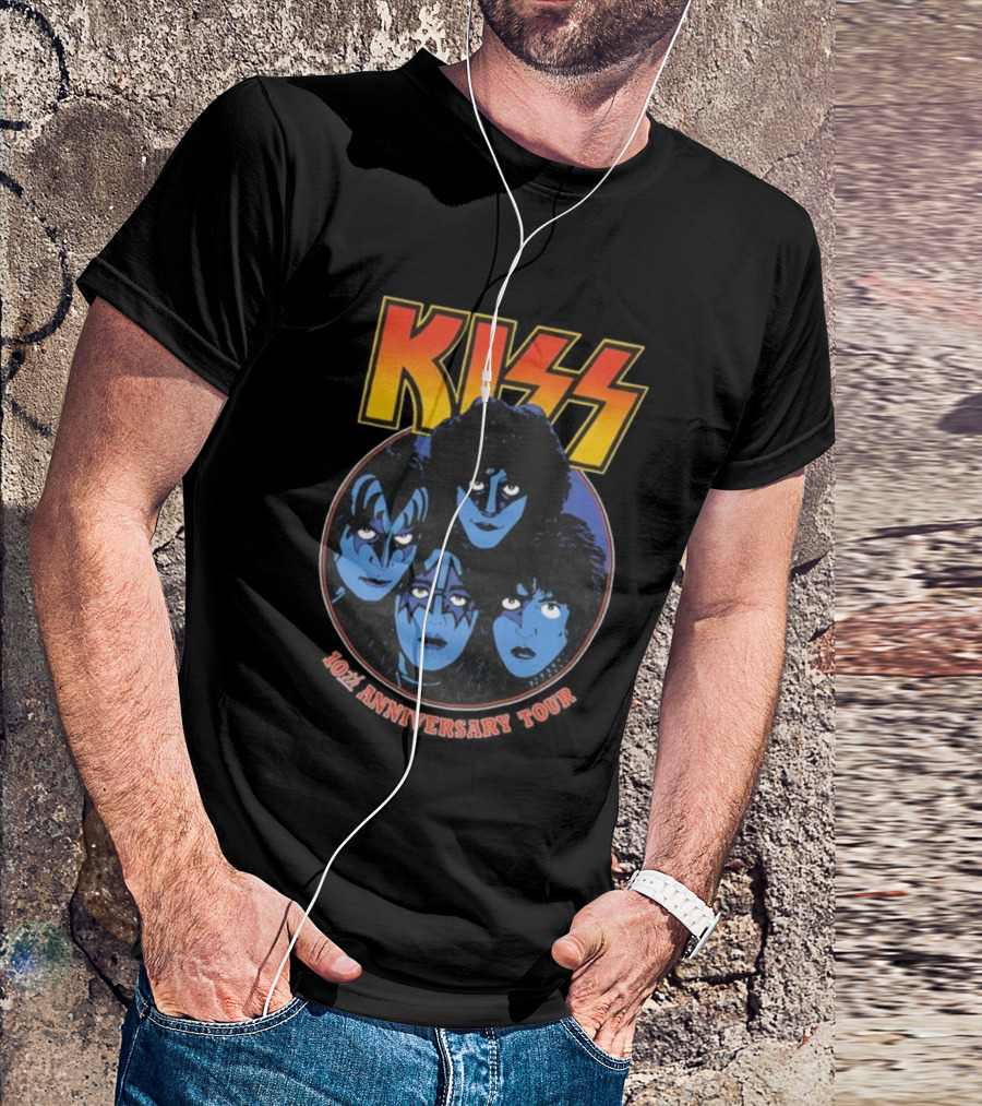 Kiss 10th Anniversary Tour Klassics 2025 Band Faces T-Shirt