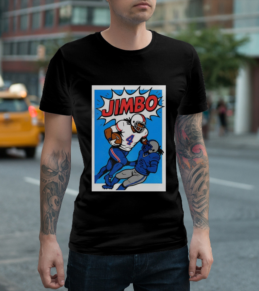 James Cook Jimbo Number 4 Buffalo Bills Football T-Shirt