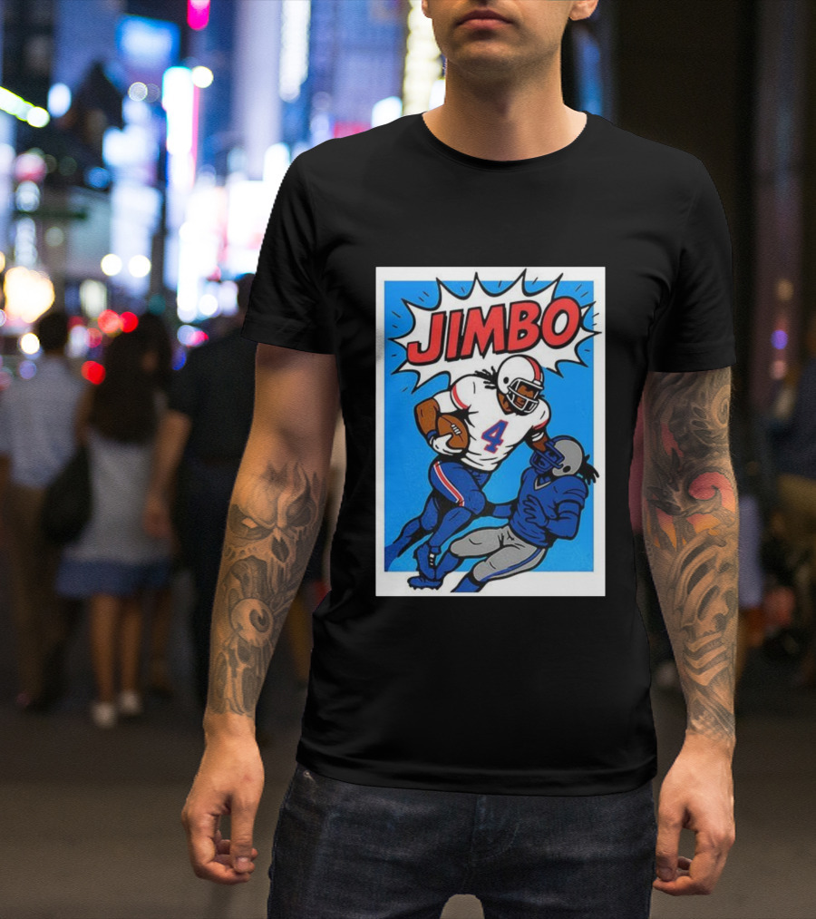 James Cook Jimbo Number 4 Buffalo Bills Football T-Shirt