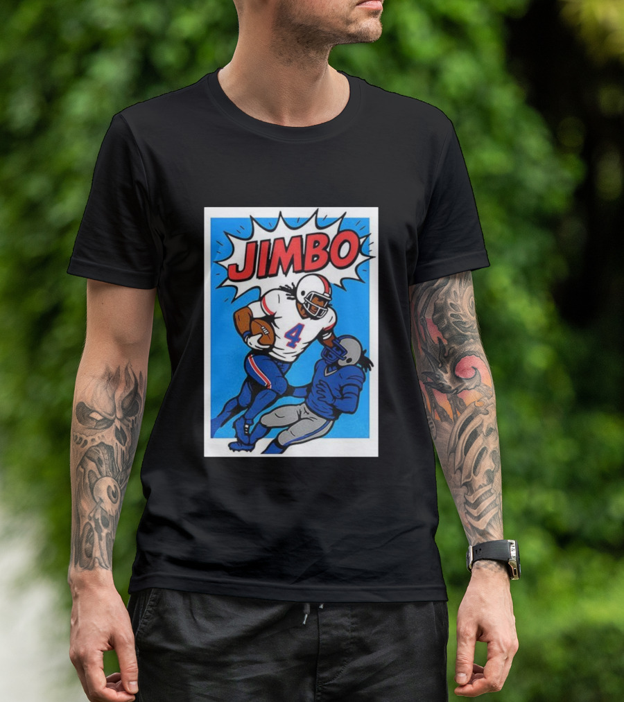 James Cook Jimbo Number 4 Buffalo Bills Football T-Shirt