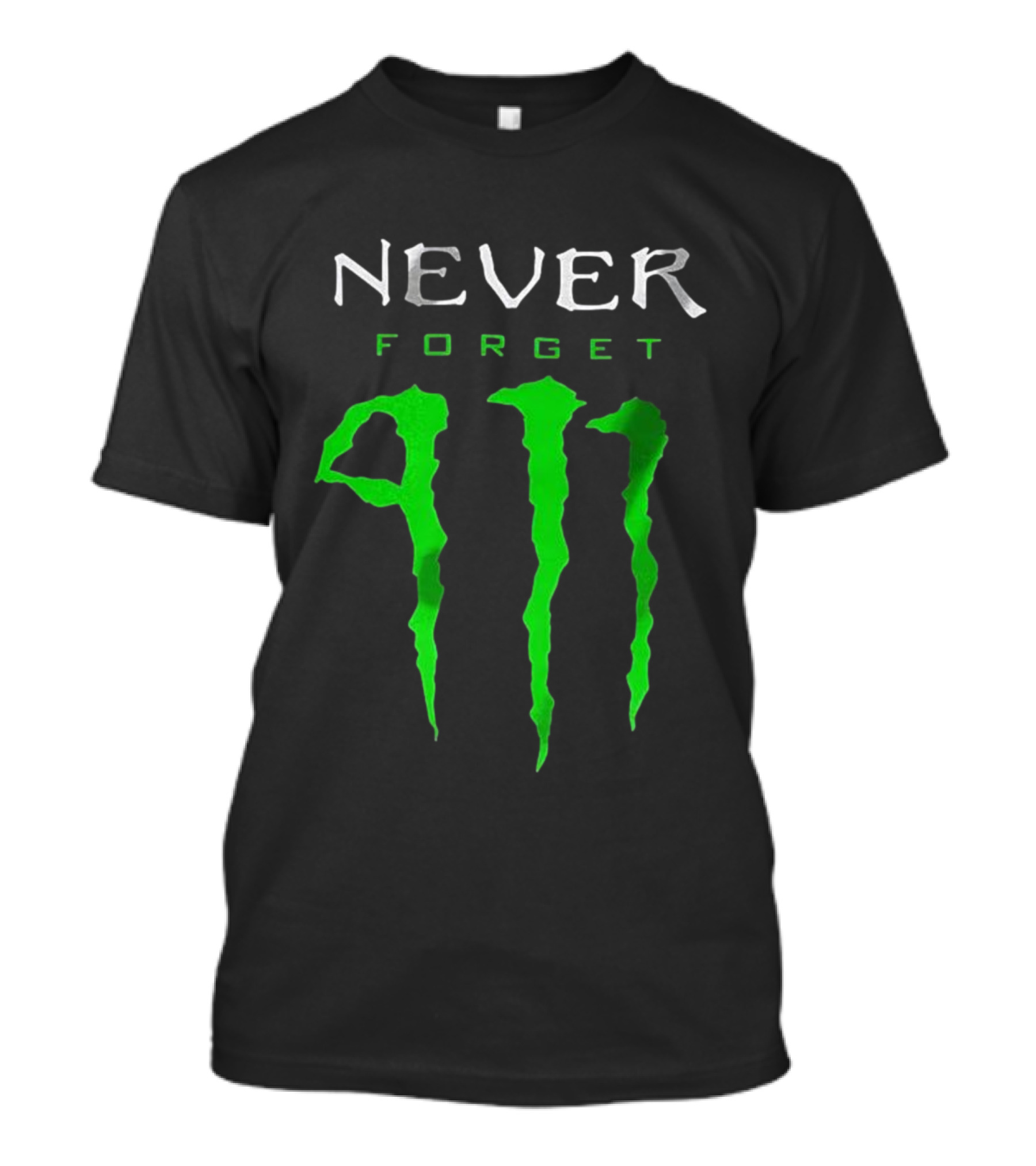 NEVER FORGET 911 Green Claw Marks T-Shirt