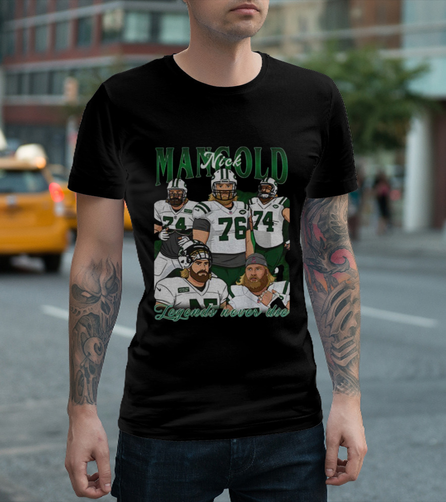 Nick Mangold New York Jets Legends Never Die 1984 2025 NFL Football T-Shirt