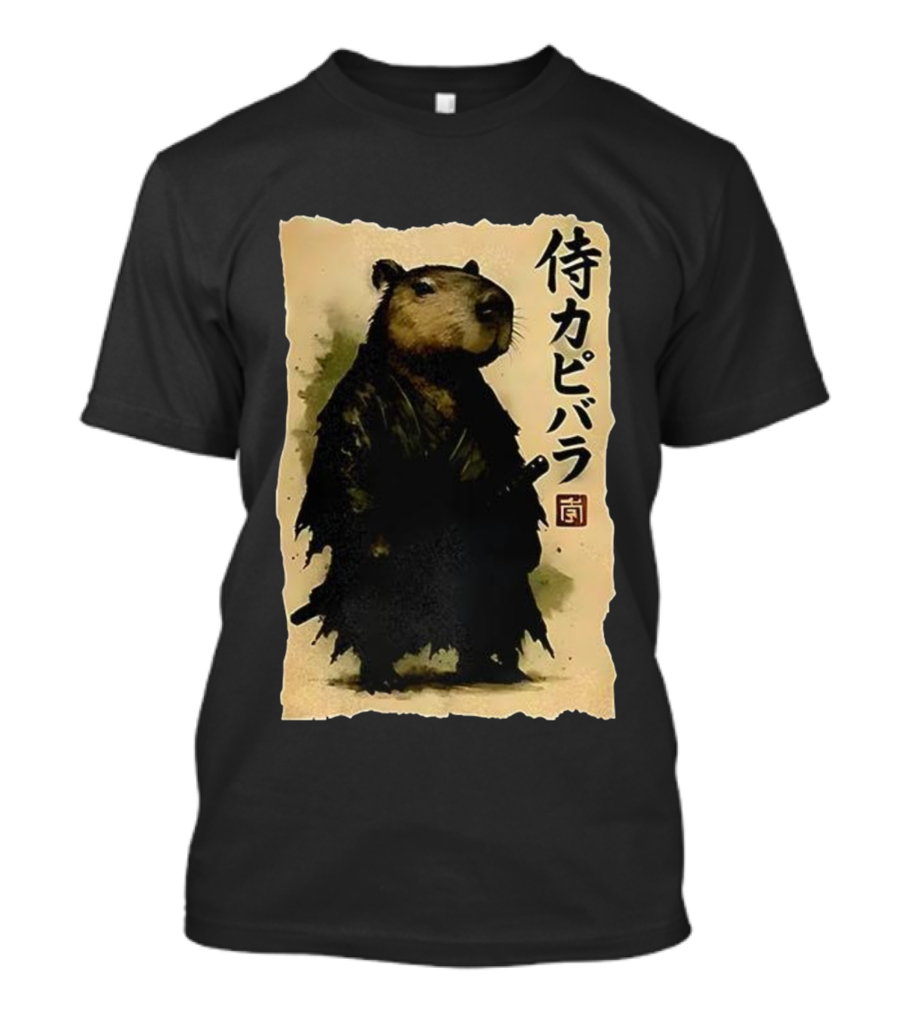 Capybara Samurai 侍カピバラ Japanese Theme T-Shirt