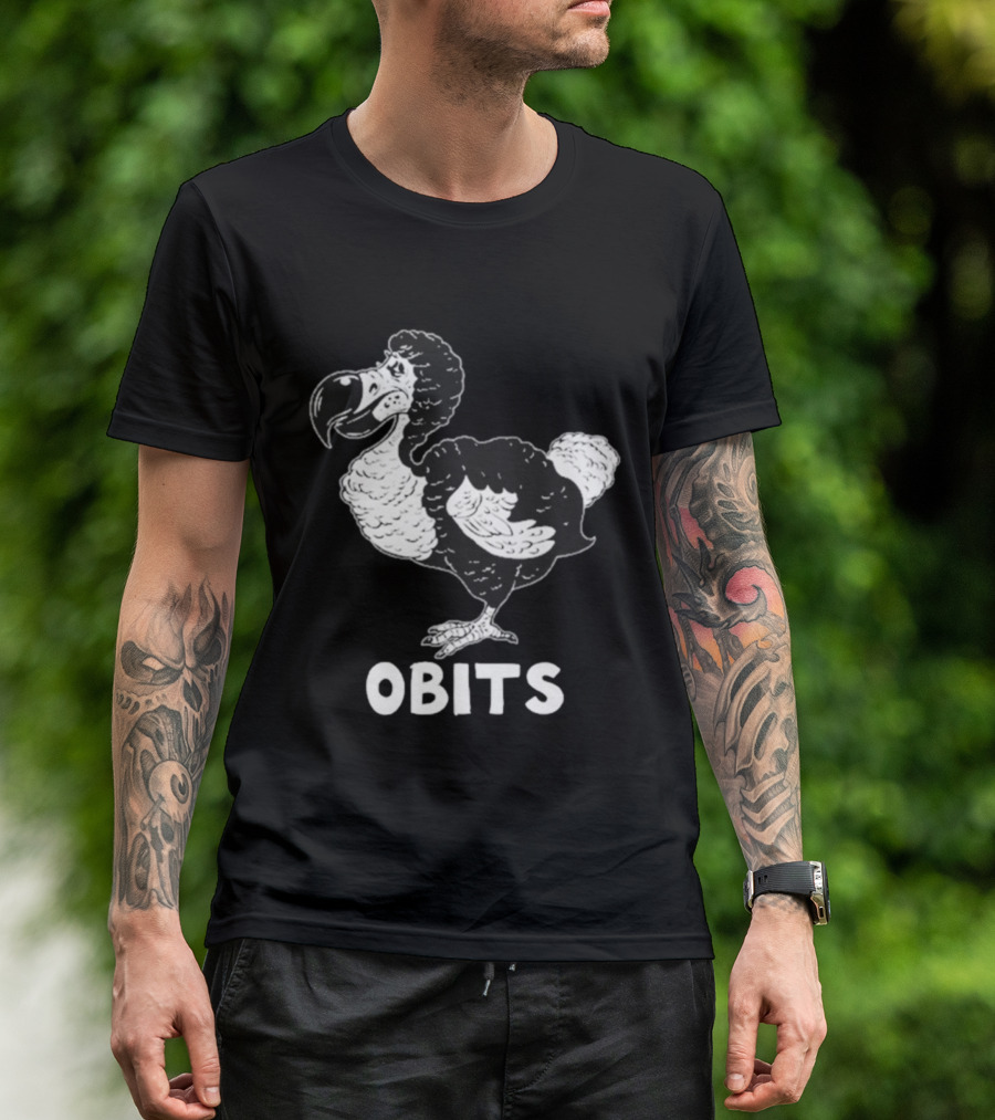OBITS Dodo Bird Black And White Cartoon T-Shirt